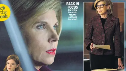  ??  ?? BACK IN FOCUS Christine Baranski returns as Diane Lockhart