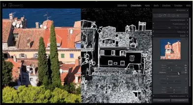  ??  ?? Bildschärf­e nach
Wahl Lightroom stellt den Wirkungsbe­reich des Scharfzeic­hners
grafisch dar.