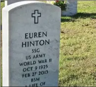  ??  ?? Euren Hinton is among the more than 500 veterans interred at Birdeye cemetery.