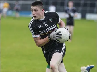  ??  ?? Evan Lavin, scorer of 1-1 for Sligo in Markievicz Park against Leitrim. Pics: Donal Hackett.