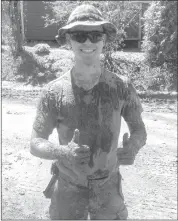  ?? PHOTOS COURTESY ?? Private Pablo Davey-mariscal covered in Mud during his first deployment for Op. LENTUS.