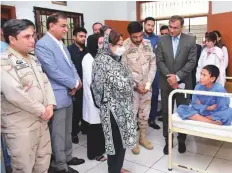  ?? Supplied ?? ■
Faryal Talpur and other provincial authoritie­s recently visited the facility that can treat up to 105 drug addicts.