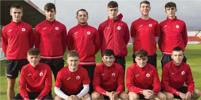  ??  ?? The Sligo Rovers U17s who are in the Mark Farren final against Waterford this Saturday at 2pm. Captain is Liam Kerrigan, Vice-Captain is Ryan Smith and the side includes Seamas Keogh, on the ROI U16s panel.