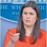  ?? FOTO: AFP ?? Sarah Huckabee Sanders wird neue Sprecherin des Weißen Hauses.