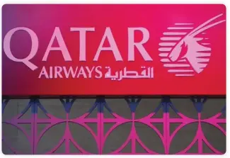  ??  ?? The logo of Qatar Airways is pictured at the Internatio­nal Tourism Trade Fair (ITB) in Berlin on March 9. (Rruters)