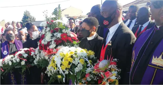  ?? ?? A prayer service is held after the death of 21 teenagers who were partying at Enyobeni tavern in East London.