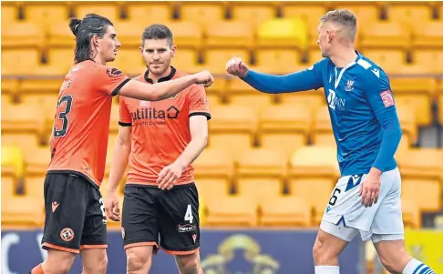  ??  ?? HEAD TO HEAD: Dundee United and St Johnstone could be battling it out at Hampden Park for a European windfall.