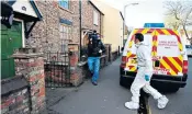  ??  ?? Living in hope: Peter Lawrence believes Claudia, top right, could still be alive. Above, police examine her home in 2009