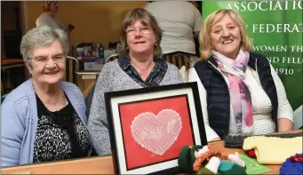  ?? Photo by Michelle Cooper Galvin. ?? Maureen Brosnan, Colette Dalton and Violet Hayes at the Irish Countrywom­en’s Associatio­n stand.