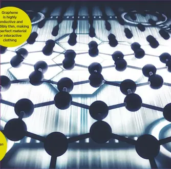  ??  ?? Graphene is highly conductive and incredibly thin, making it a perfect material for interactiv­e clothing