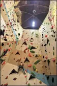  ?? SYLVAIN PLAZY— ASSOCIATED PRESS ?? A climber scales a wall in the repurposed SaintAntoi­ne church in Brussels on Wednesday.