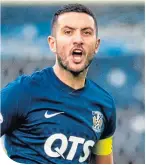  ??  ?? Killie captain Gary Dicker