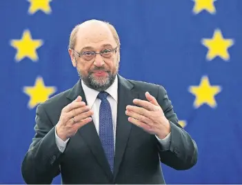  ?? FOTO: AFP ?? Über 20 Jahre war Martin Schulz Europapoli­tiker. Seine Abschiedsr­ede dauerte gleichwohl nur fünf Minuten.