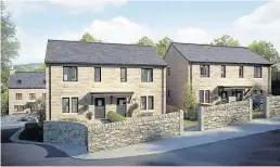  ??  ?? The site on Hurst Lane, Bollington, and how the completed homes will look