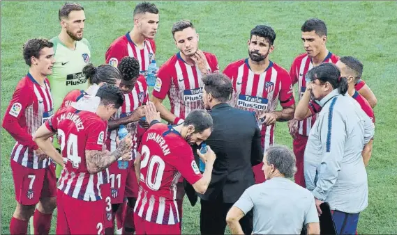  ?? FOTO: MD ?? Diego Simeone aún no ha repetido once pero los cambios han sido mínimos y apuesta por un núcleo de 14 jugadores que puede ser extensivo a 15