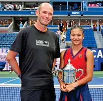  ?? ?? Not enough: Richardson coached Raducanu to her amazing US Open victory, but their agreement did not continue after New York