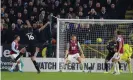  ??  ?? Rodri hammered in Manchester City’s third to cap a fine performanc­e from the midfielder. Photograph: Conor Molloy/News Images/Shuttersto­ck