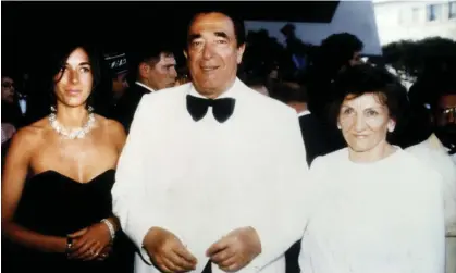  ?? ?? Ghislaine Maxwell with her father, Robert Maxwell, and mother, Elisabeth, in 1990. Photograph: Mirrorpix/Getty Images