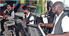  ??  ?? The FDR Aggregatio­n plays on Sunday at the FDR, Runaway Bay, St Ann, on the first day of the 2018 Jamaica Ocho Rios Internatio­nal Jazz Festival.