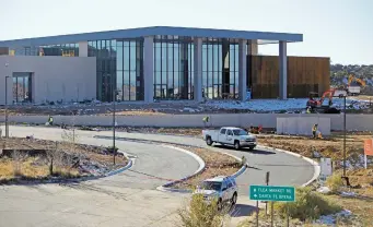  ?? LUIS SÁNCHEZ SATURNO/THE NEW MEXICAN ?? Work continues Tuesday outside the new Tesuque Casino along U.S. 84/285. The casino is scheduled to open at 5 p.m. Nov. 23.