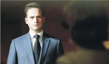  ?? SHANE MAHOOD/BRAVO ?? “A suit, I have learned, is an essential part of the working world,” says Patrick J. Adams, who plays Mike Ross in Suits. Season 7 begins Wednesday night on Bravo.