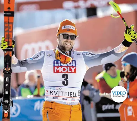  ?? BILD: SN/GEPA PICTURES ?? Der Sieg des Allrounder­s: Aleksander Aamodt Kilde holte den Gesamtwelt­cup.