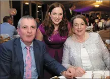  ??  ?? Louise Bourke and Maura Walsh of IRD Duhallow with Board member Brian Kelly at last year’s Awards.