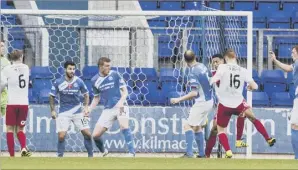  ??  ?? 2 Scott Boyd fires in Kilmarnock’s winner in Perth on Saturday.