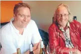  ?? Photo: DEBORAH WALTON-DERRY ?? Kicker: Jan Kux and Peter Morice talk wine over lunch.