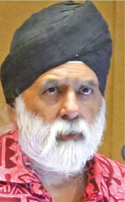  ?? Photo: Kelera Sovasiga ?? The University of the South Pacific Vice Chancellor Professor Pal Ahluwalia during the press conference at USP ICT Centre on September 28, 2020