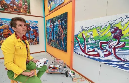  ?? SCOTT HAMMOND/STUFF ?? Marlboroug­h artist Sirpa Elise Alalaakkol­a, who has been given approval to appeal against a High Court decision giving her former husband copyright to her art.