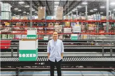  ?? New York Times ?? Chieh Huang, CE of Boxed, at the Boxed warehouse in Union, N.J., Since the Whole Foods sale to Amazon in 2017, traditiona­l grocers have agreed to a variety of deals and partnershi­ps.