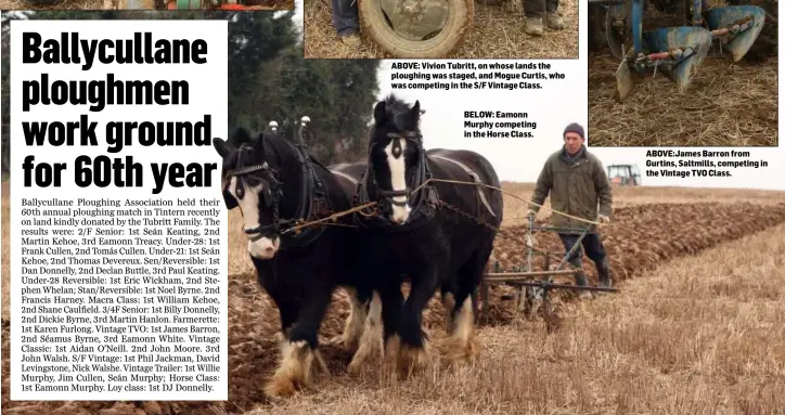  ??  ?? BELOW: Eamonn Murphy competing in the Horse Class.