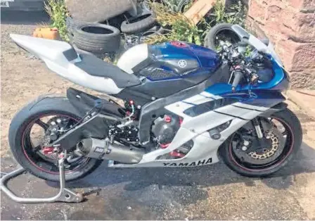  ??  ?? The Yamaha RC bike which was stolen from a garage at Scone Airport.
