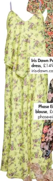 ??  ?? Rixo Rina playsuit, £255. Visit rixo.co.uk
Iris Dawn Positano dress, £149. Visit iris-dawn.co.uk