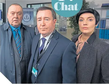  ??  ?? ●
Only An Excuse’s Alex Norton, Jonathan Watson and Joy Mcavoy lampoon Line Of Duty