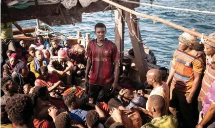  ?? Photograph: Greta De Lazzaris ?? A scene from the film Io Capitano (2023), which dramatises the plight of Senegalese migrants.