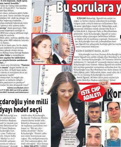  ??  ?? Zeynep Kılıçdaroğ­lu CHP milletveki­li Gamze İlgezdi. Belediye Başkanı Battal İlgezdi’nin eşi. 12 rezidans dairesi var.