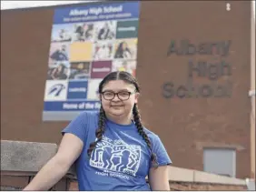  ?? Will Waldron / Times Union ?? Albany High School senior Angelina Bolio is an ROTC cadet who will attend Hudson Valley Community College to train for a career in nursing.