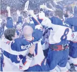  ?? PICTURE: DEAN WOOLLEY ?? GB players celebrate after beating hosts Hungary.