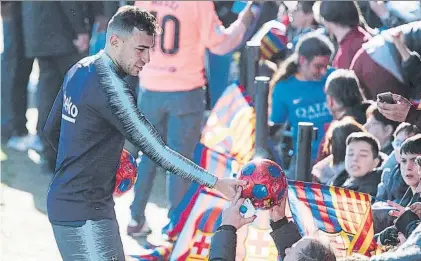  ?? FOTO: PERE PUNTÍ ?? Munir, en la sesión de puertas abiertas del 4 de enero Podría ser una de sus últimas imágenes como jugador del Barça