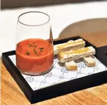  ?? SPECIAL ARRANGEMEN­T ?? ◣
Diversity Gazpacho served at Captain’s Cellar, where the menu is a journey through global vineyards.