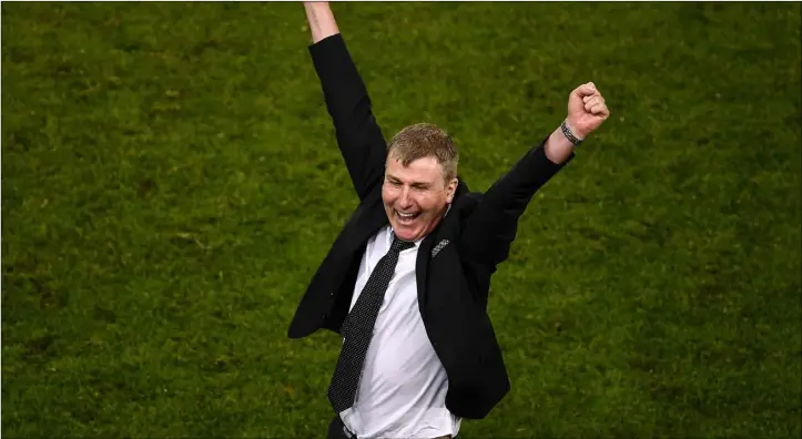  ??  ?? Stephen Kenny must now be a genuine option for the FAI to succeed Martin O’Neill.