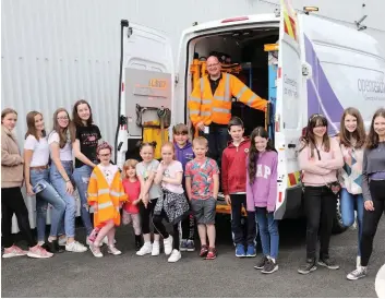  ??  ?? Informatio­n event Openreach in Livingston opened its doors for the special family fun day