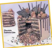  ??  ?? Chocolate Explosive Cake