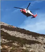  ?? PHOTO BY DWMRT ?? Rescue 117 on the scene at the Sugarloaf on Saturday.