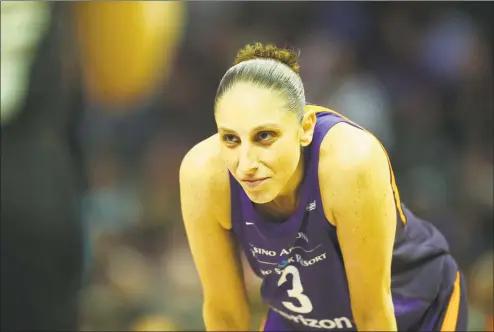  ?? Icon Sportswire / Icon Sportswire via Getty Images ?? Phoenix Mercury guard Diana Taurasi during a WNBA game against the Los Angeles Sparks on May 27, 2018 at Staples Center in Los Angeles.