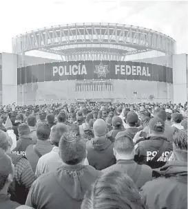  ?? JUAN CARLOS BAUTISTA ?? Manifestac­ión en el Centro de Mando.