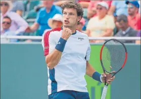  ??  ?? Pablo Carreño, de todo derrotas en Miami a meterse este año en cuartos de final