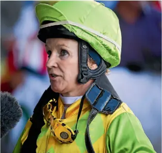  ??  ?? Jockey Trudy Thornton has seven chances at Tauranga today to crack the magical 1000 New Zealand career wins.